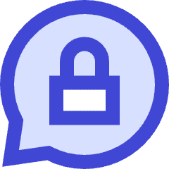 Chat Bubble Oval Lock Icon from Sharp Duo Set
