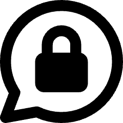 Chat Bubble Oval Lock Icon from Core Remix Set