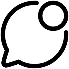 Chat Bubble Oval Notification Icon from Plump Line Set