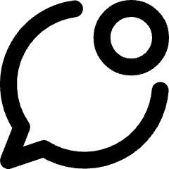 Chat Bubble Oval Notification Icon from Micro Line Set