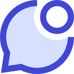 Chat Bubble Oval Notification Icon from Sharp Duo Set