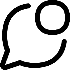 Chat Bubble Oval Notification Icon from Flex Line Set