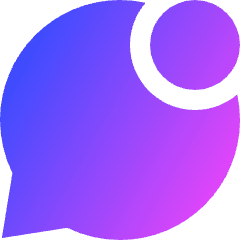 Chat Bubble Oval Notification Icon from Sharp Gradient Set