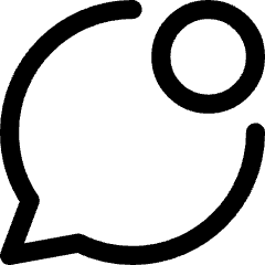 Chat Bubble Oval Notification Icon from Core Line Set