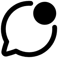 Chat Bubble Oval Notification Icon from Plump Remix Set