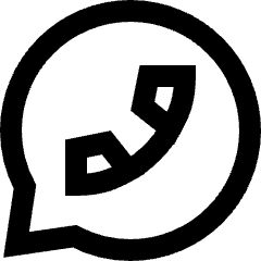 Chat Bubble Oval Phone Icon from Sharp Line Set
