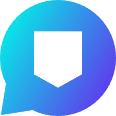 Chat Bubble Oval Protect Icon from Sharp Gradient Set