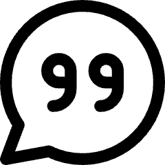 Chat Bubble Oval Quotation Icon from Core Line Set