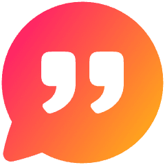 Chat Bubble Oval Quotation Icon from Plump Gradient Set