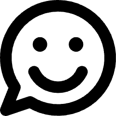 Chat Bubble Oval Smiley 1 Icon from Micro Line Set