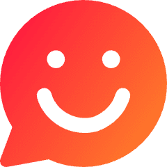 Chat Bubble Oval Smiley 1 Icon from Core Gradient Set