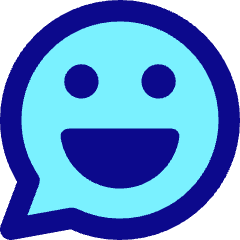 Chat Bubble Oval Smiley 2 Icon from Core Pop Set