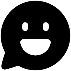 Chat Bubble Oval Smiley 2 Icon from Plump Solid Set