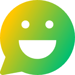 Chat Bubble Oval Smiley 2 Icon from Core Gradient Set