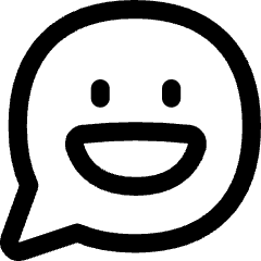 Chat Bubble Oval Smiley 2 Icon from Flex Line Set