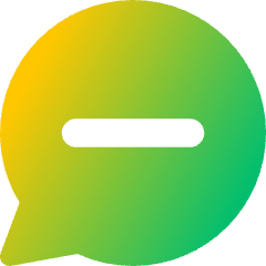 Chat Bubble Oval Subtract Icon from Core Gradient Set