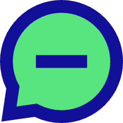 Chat Bubble Oval Subtract Icon from Sharp Pop Set