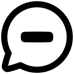 Chat Bubble Oval Subtract Icon from Plump Remix Set