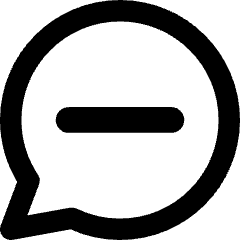 Chat Bubble Oval Subtract Icon from Core Remix Set