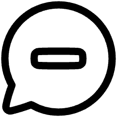 Chat Bubble Oval Subtract Icon from Plump Line Set