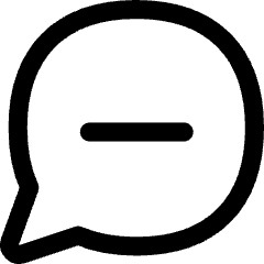 Chat Bubble Oval Subtract Icon from Flex Line Set