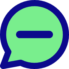Chat Bubble Oval Subtract Icon from Core Pop Set