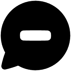 Chat Bubble Oval Subtract Icon from Plump Solid Set
