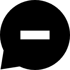 Chat Bubble Oval Subtract Icon from Sharp Solid Set