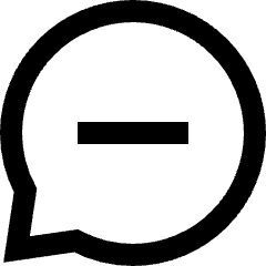 Chat Bubble Oval Subtract Icon from Sharp Line Set