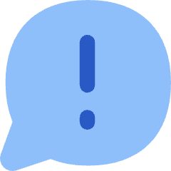 Chat Bubble Oval Warning Icon from Flex Flat Set