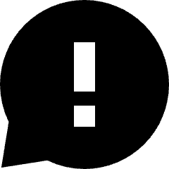 Chat Bubble Oval Warning Icon from Sharp Solid Set