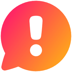 Chat Bubble Oval Warning Icon from Plump Gradient Set