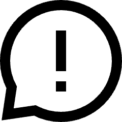 Chat Bubble Oval Warning Icon from Sharp Line Set
