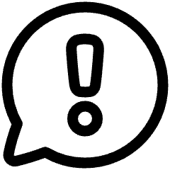 Chat Bubble Oval Warning Icon from Plump Line Set