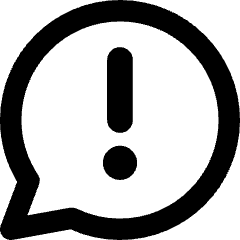 Chat Bubble Oval Warning Icon from Core Remix Set