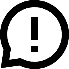Chat Bubble Oval Warning Icon from Sharp Remix Set