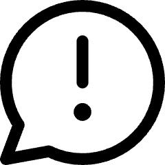 Chat Bubble Oval Warning Icon from Core Line Set