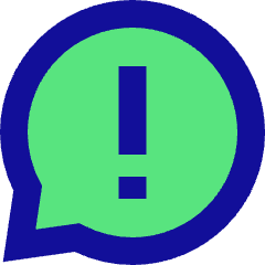 Chat Bubble Oval Warning Icon from Sharp Pop Set