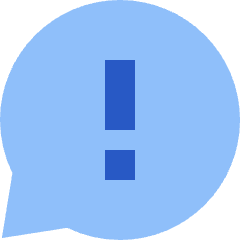 Chat Bubble Oval Warning Icon from Sharp Flat Set