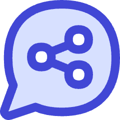 Chat Bubble Share Reviews Circle Icon from Flex Duo Set