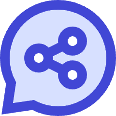 Chat Bubble Share Reviews Circle Icon from Sharp Duo Set