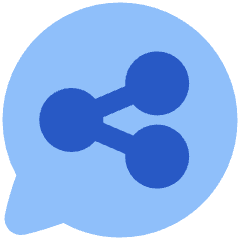 Chat Bubble Share Reviews Circle Icon from Plump Flat Set