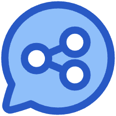 Chat Bubble Share Reviews Circle Icon from Plump Duo Set