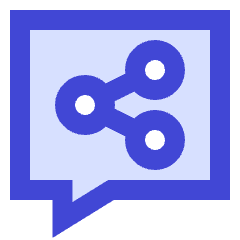 Chat Bubble Share Reviews Icon from Sharp Duo Set