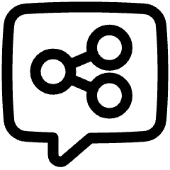 Chat Bubble Share Reviews Icon from Plump Line Set