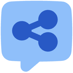 Chat Bubble Share Reviews Icon from Plump Flat Set