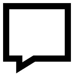 Chat Bubble Square Icon from Sharp Line Set