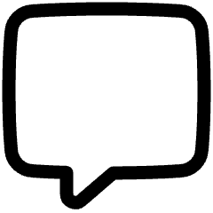 Chat Bubble Square Icon from Plump Line Set