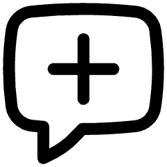 Chat Bubble Square Add Icon from Flex Line Set