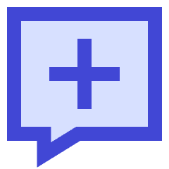 Chat Bubble Square Add Icon from Sharp Duo Set